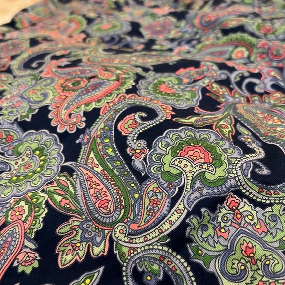 Gorgeous Paisley Print Stretch Crop Pant 5 Pocket JONES NEW YORK SPORT Size 10 - Picture 2 of 10